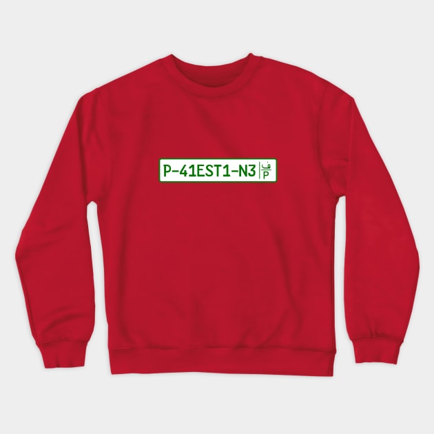 Palestine car registration plate Crewneck Sweatshirt by Travellers